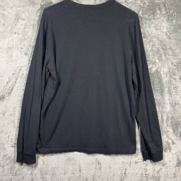COS Shirt Mens Medium Black Long Sleeve Regular Fit Lightweight Cotton Top - Picture 7 of 8